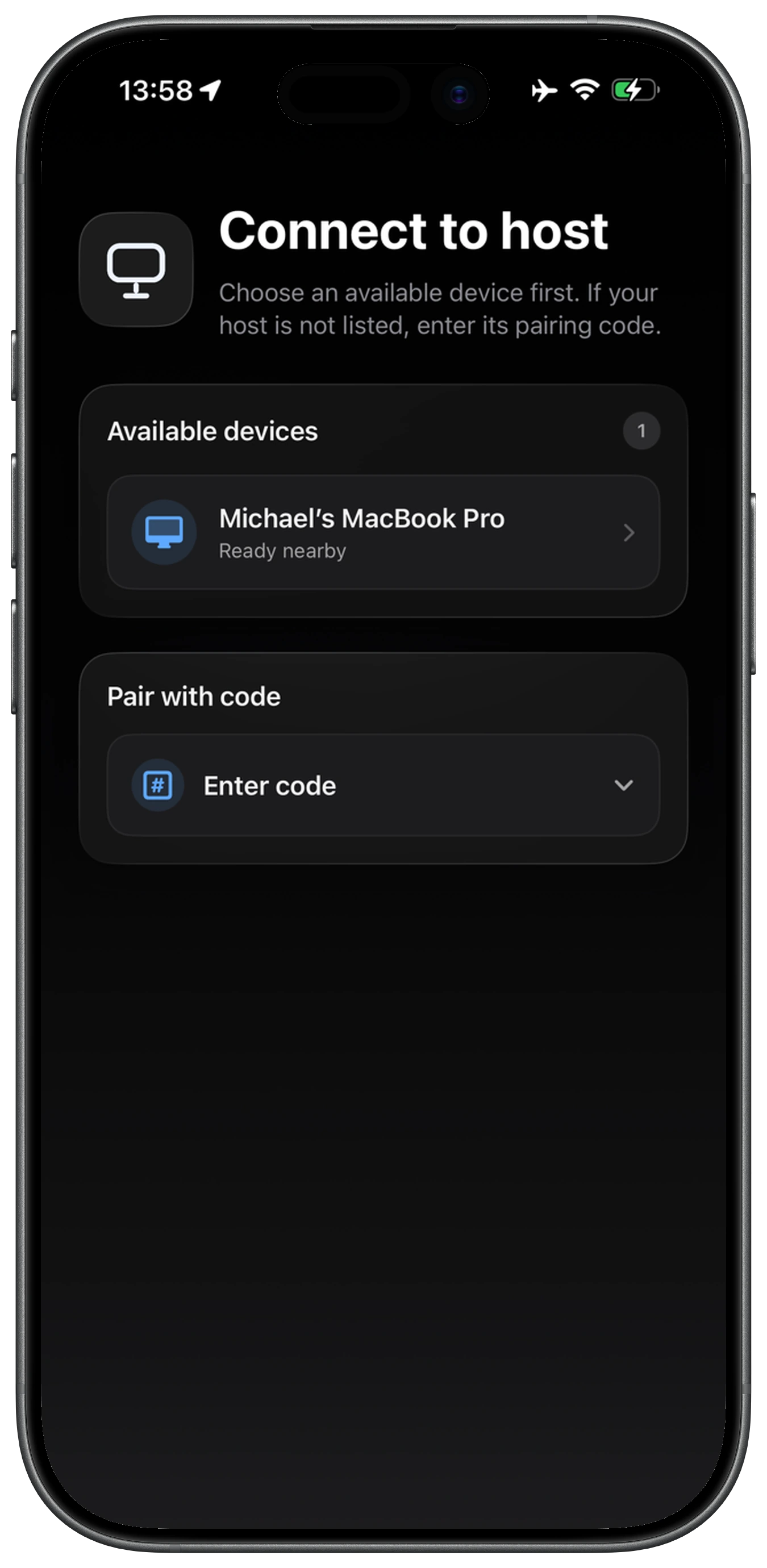 Remote Desktop on an Apple iPhone